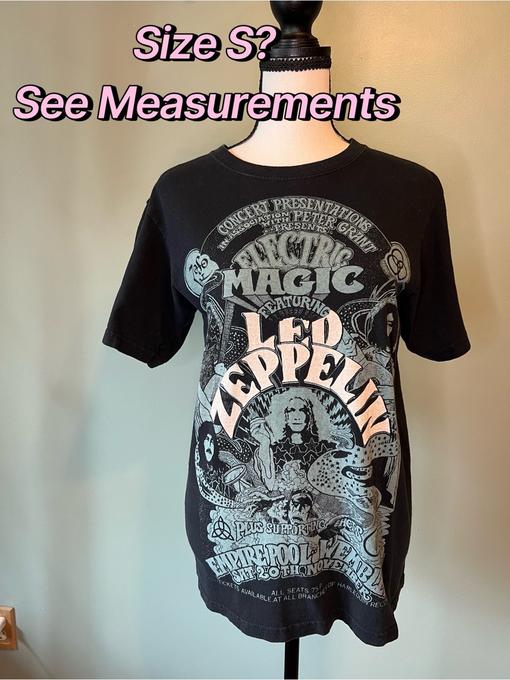 Black Led Zeppelin Band Tee- Size S?- See Measurements